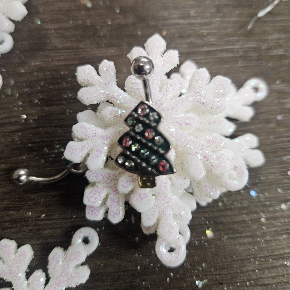 Christmas Bellybutton Rings Set of Four - Picture 5 of 7